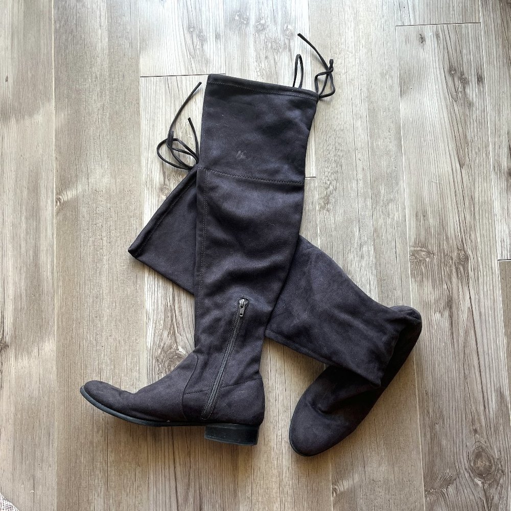 Knee High Brown Suede Boots